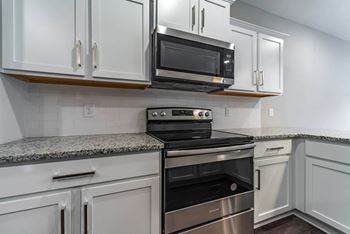 Kitchen with cabinets